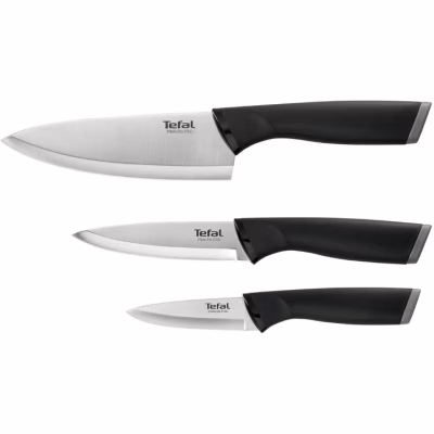 Набор ножей Tefal Comfort, 3шт, нержавіюча сталь, пластик, чорний (K221S375)