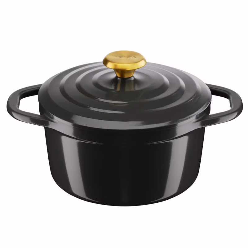 Кастрюля Tefal Air, з кришкою, 3.1л, алюміній, чорний (E2554404)