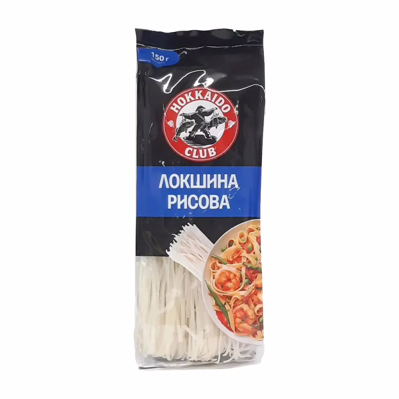 Макароны Hokkaido Club Вермишель Лапша рисовая 150 г (4820172443384)