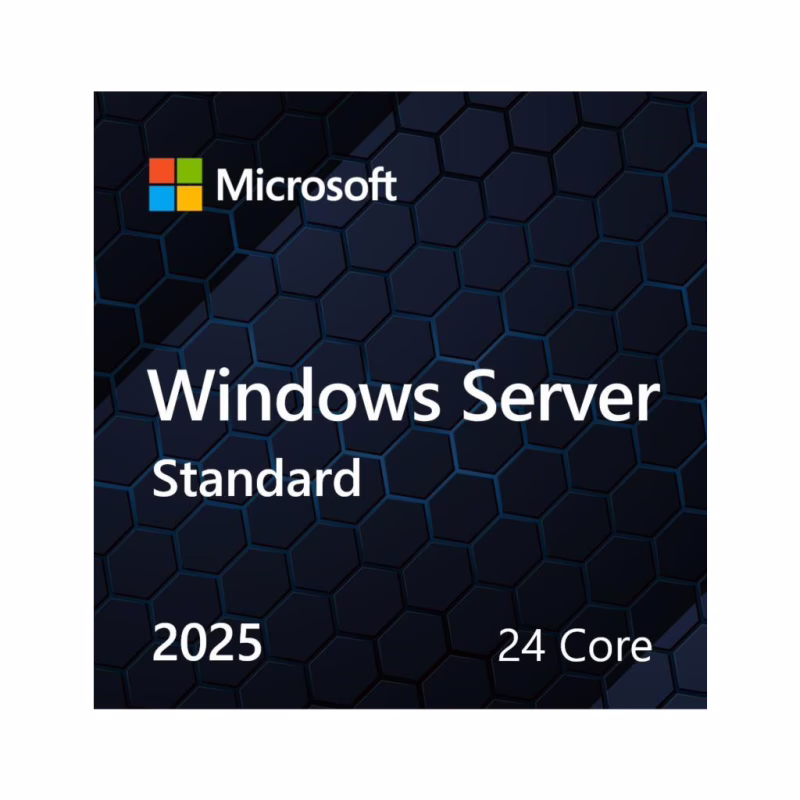 ПО для сервера Microsoft Windows Server 2025 Standard 24 Core англ, ОЕМ на DVD носії (EP2-25205)