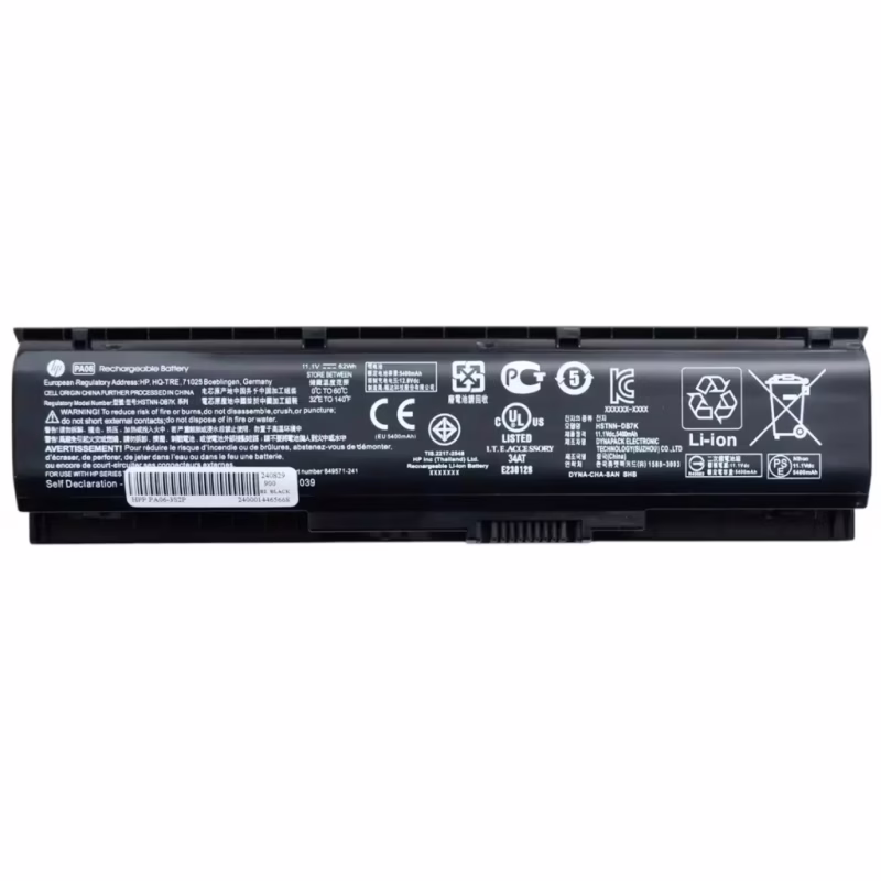 Аккумулятор для ноутбука HP Omen 17 HSTNN-DB7K, 5400mAh (62Wh), 6cell, 11.1V, Li-ion (A71009)