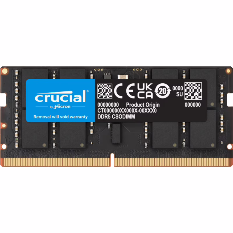 Модуль пам'яті для ноутбука SoDIMM DDR5 16GB 6400 MHz Micron (CT16G64C52CS5)