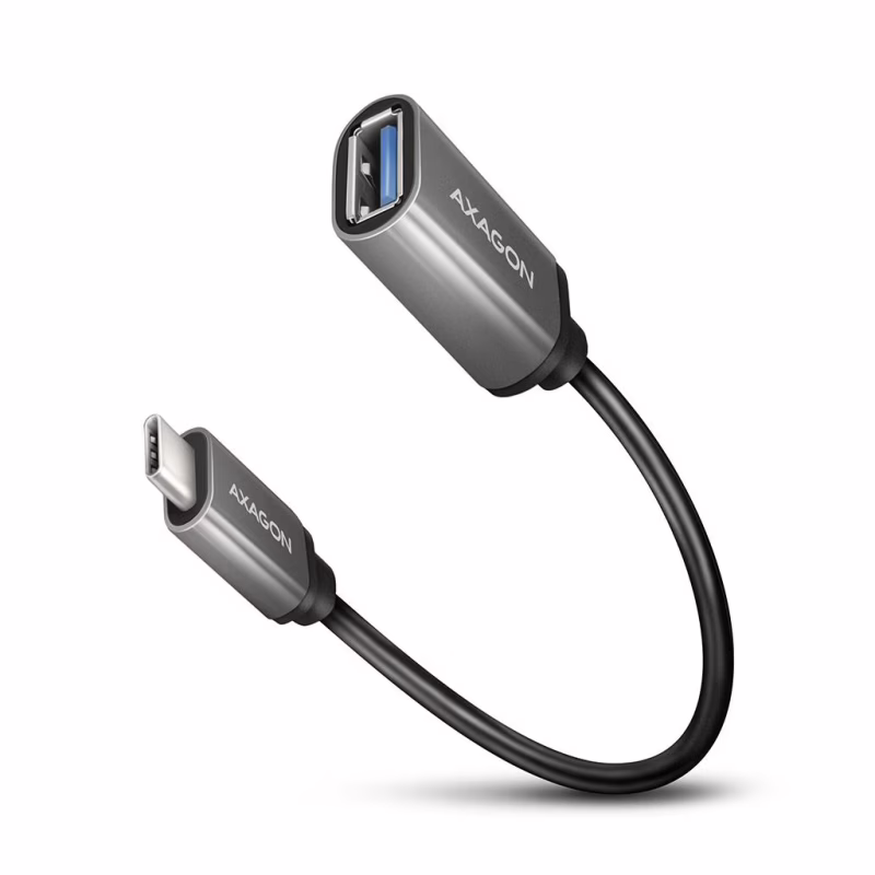 Перехідник OTG USB 3.0 AF to USB-C 0.2m gray AXAGON (RUCM-AFAC)