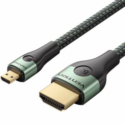 Кабель мультимедійний HDMI M to HDMI micro M 2.1m V2.0 8K 60Hz green Vention (AGKGH)