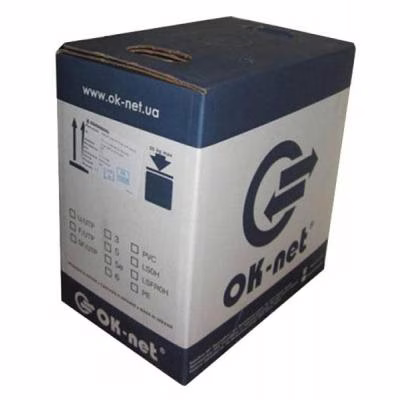 Кабель сетевой OK-Net FTP cat.6 LSOH (F/UTP-cat.6 LSOH) (КПВонг-HFЭ-ВП (250) 4*2*0,57)