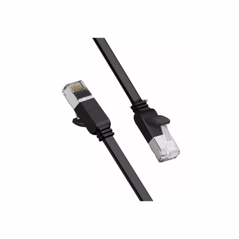 Патч-корд 0.5м, U/UTP Cat 6 Copper Ethernet Flat Cable NW101 Black Ugreen (50183)