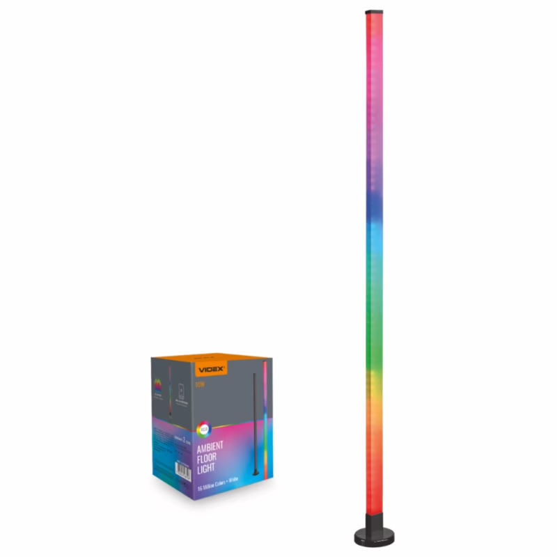 Торшер Videx LED підлогова TF20 RGB 10W Black (VL-TF20B-RGB)
