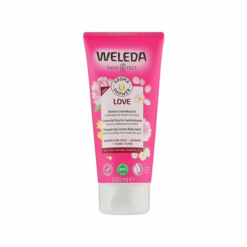 Гель для душу Weleda Aroma Love Pampering Creamy Body Wash 200 мл (7611916160769)