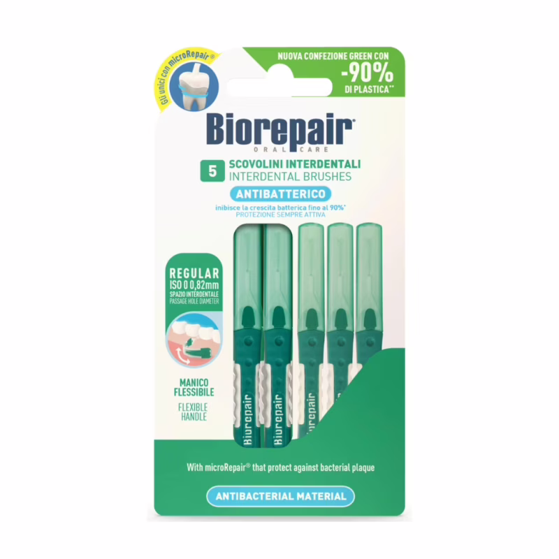 Щетки для межзубных промежутков Biorepair С гидроксиапатитом 0.82 мм 5 шт. (8017331058367)