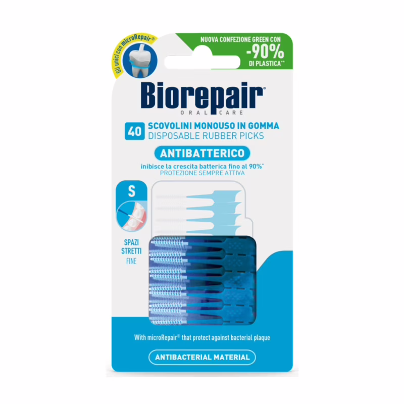 Щетки для межзубных промежутков Biorepair Силиконовые Размер S 40 шт. (8017331058329)