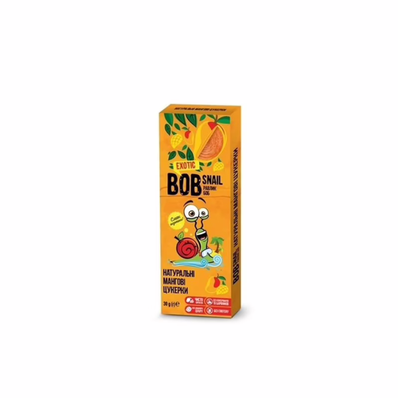 Конфета Bob Snail Улитка Боб натуральные Манговые 30 г (4820219340591)