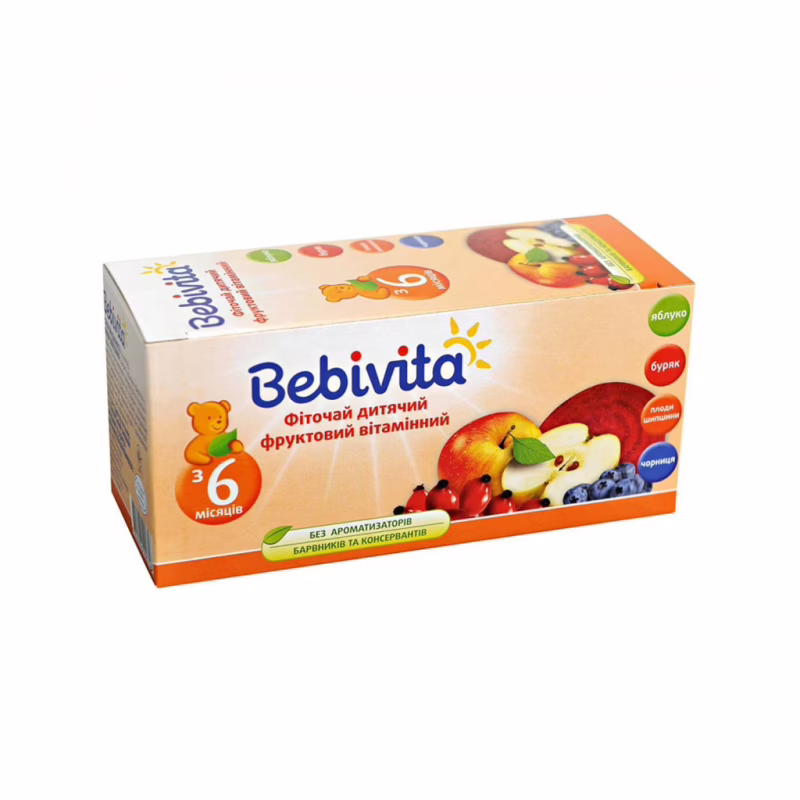 Детский чай Bebivita фруктовый витаминный, 30 г (4820025490756)