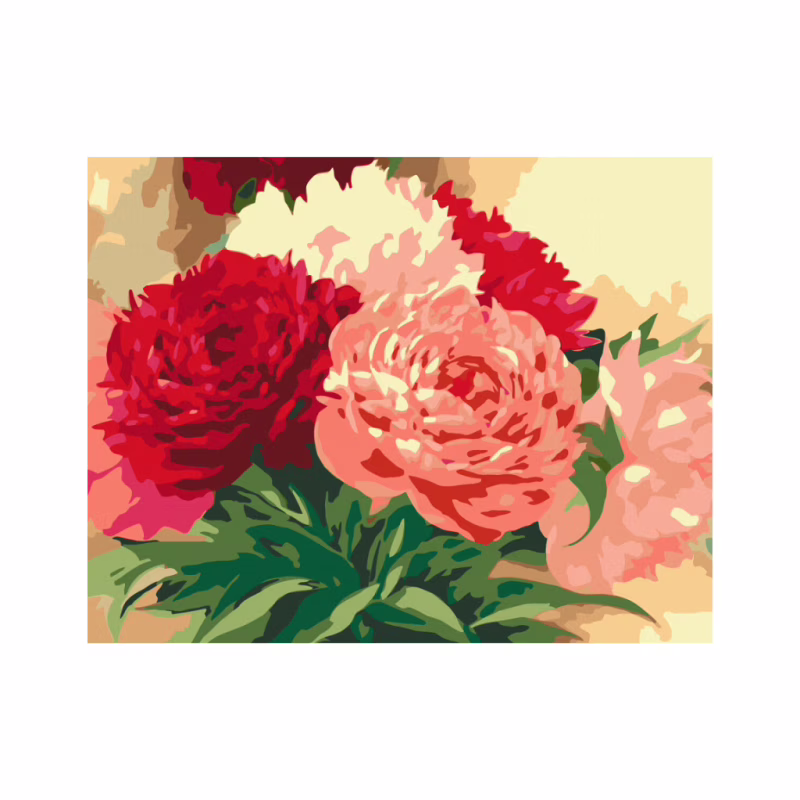Картина по номерам Rosa Букет пионов 35 х 45 см (4823098526117)