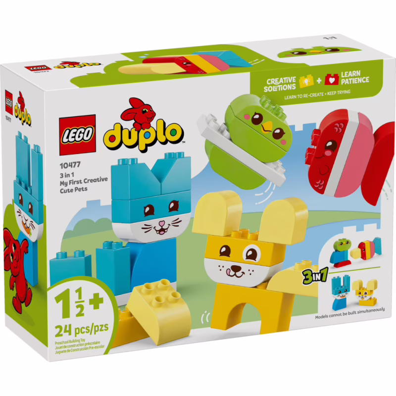 Конструктор LEGO DUPLO My First Очаровательные творческие домашние питомцы 3 в 1 (10477-)