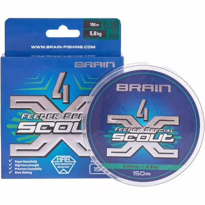 Шнур Brain Scout 4X 150m (camo) 0.100mm 5.8kg (1858.54.80)