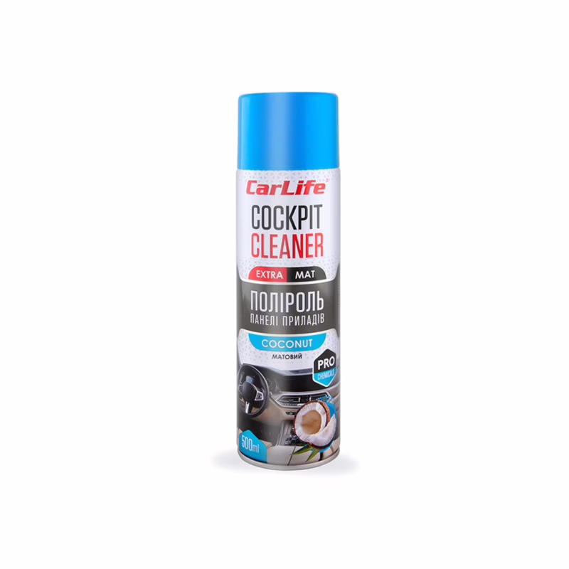 Автополироль CarLife Cockpit Cleaner EXTRA MAT Кокос 500мл (CF527)