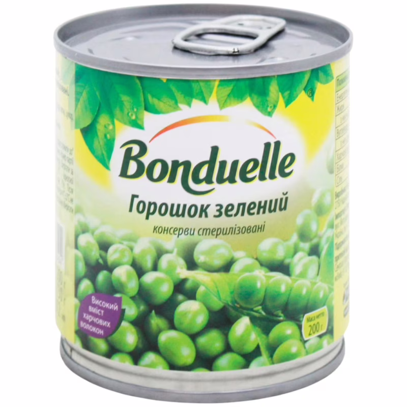 Овощная консервация Bonduelle Горошек зеленый консервированный 200 г (3083680538404)