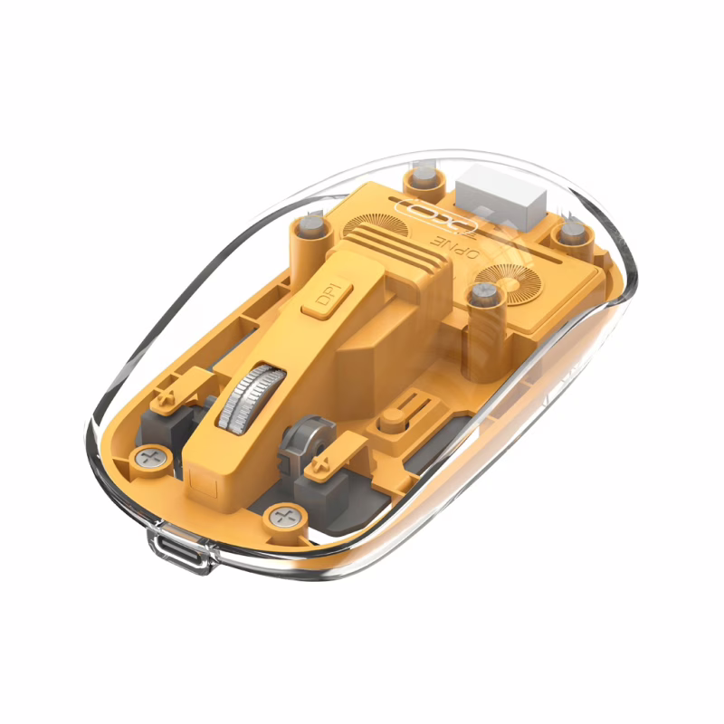 Мишка XO M12 Wireless Transparent/Yellow (M12 Yellow)
