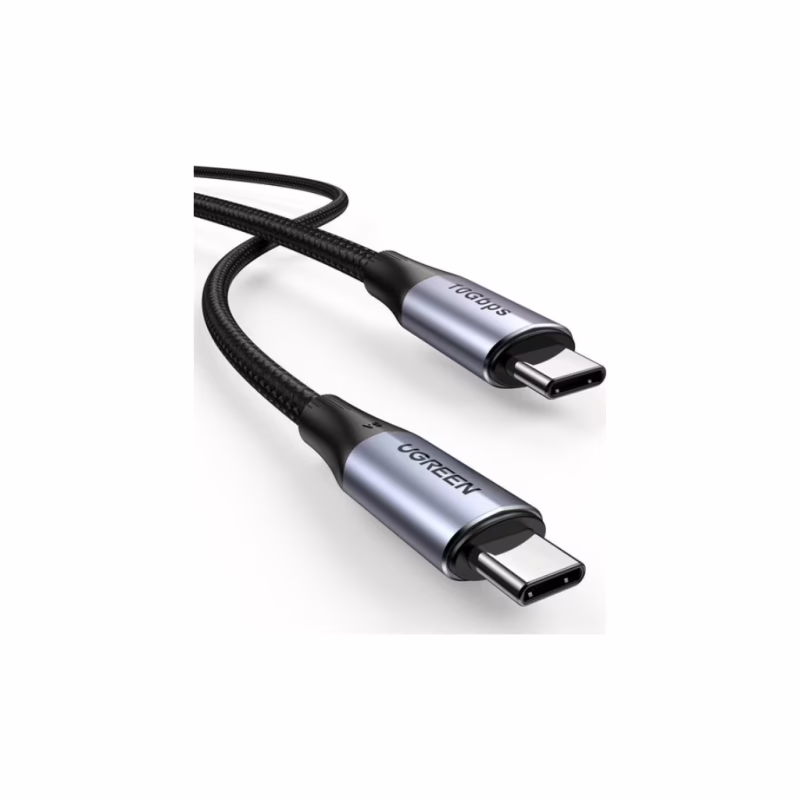 Дата кабель USB-C to USB-C 1.0m USB3.1 Gen2 US355 5A Alum. (Black) Ugreen (80150)