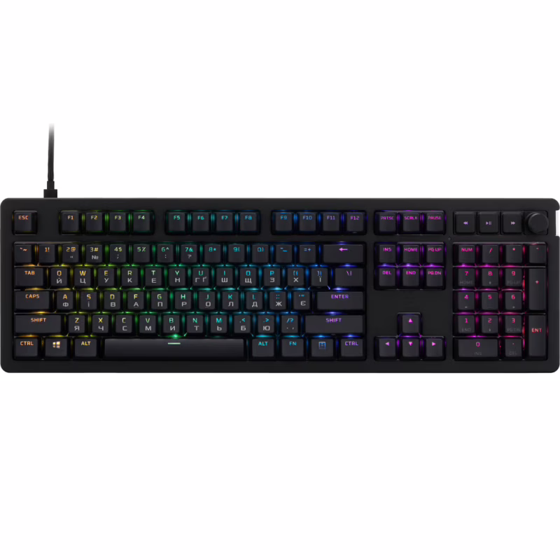 Клавіатура HyperX Alloy Rise PBT HX Red USB UA Black (7G7A3AA)