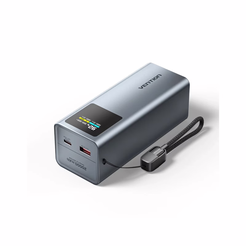 Батарея універсальна Vention 20000 mAh 100W Gray TFT Display Type (FKCH0)