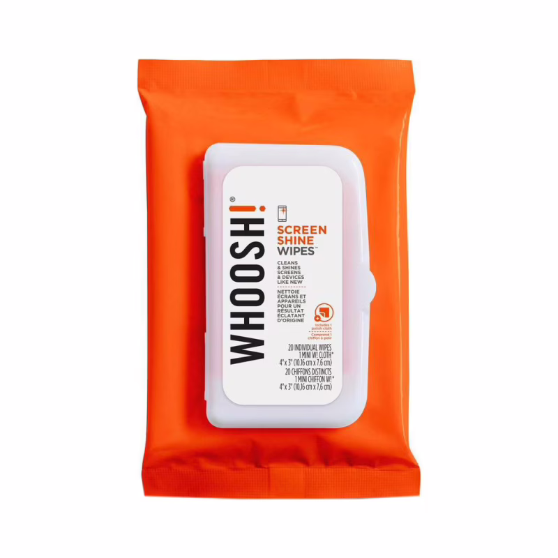 Серветки Whoosh! Screen Shine 20 WIPES 10х7cm + 1microfiber 14х14cm (1FG20WPENFR)