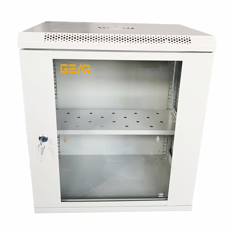 Шкаф настенный GEAR 12U 19" 530x400x600 мм, + полка 19", grey (GWMSN-12U-530-400G)