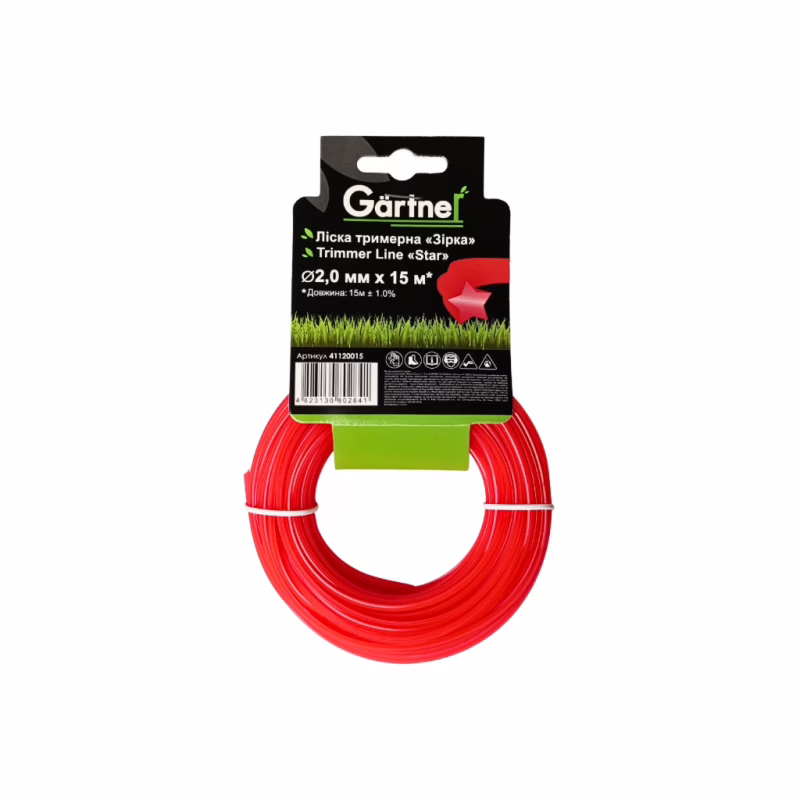 Жилка косильная Gartner "Звезда" 2,0 мм × 15 м (41120015)