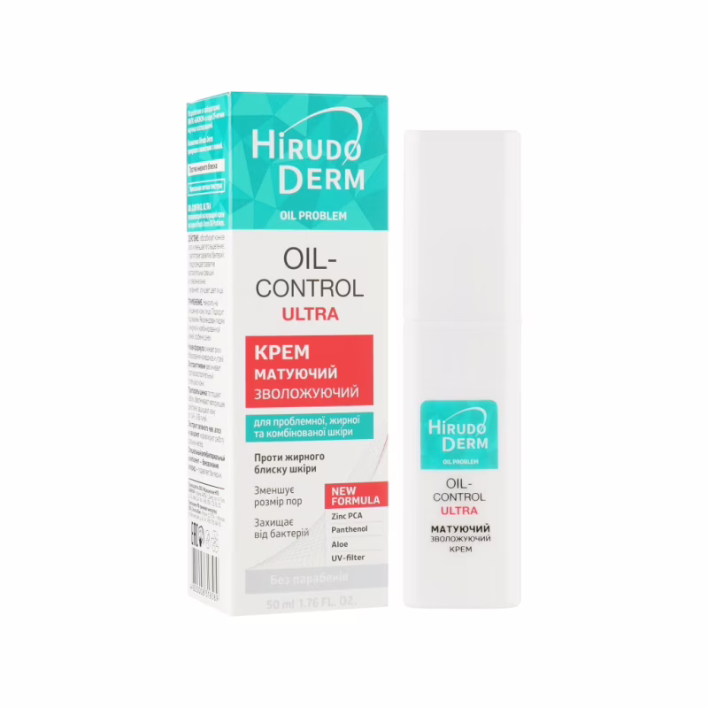 Крем для лица Біокон Hirudo Derm Oil Problem Oil-Control Ultra Увлажняющий матирующий 50 мл (4820008318589)
