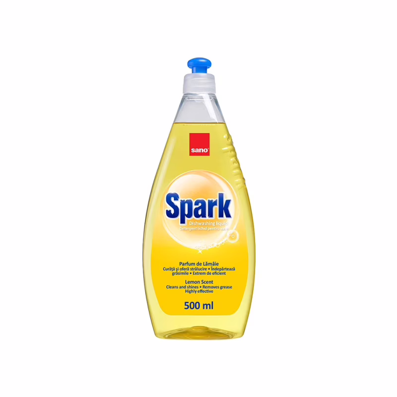Засіб для ручного миття посуду Sano Spark Лимон 500 мл (7290005425936)