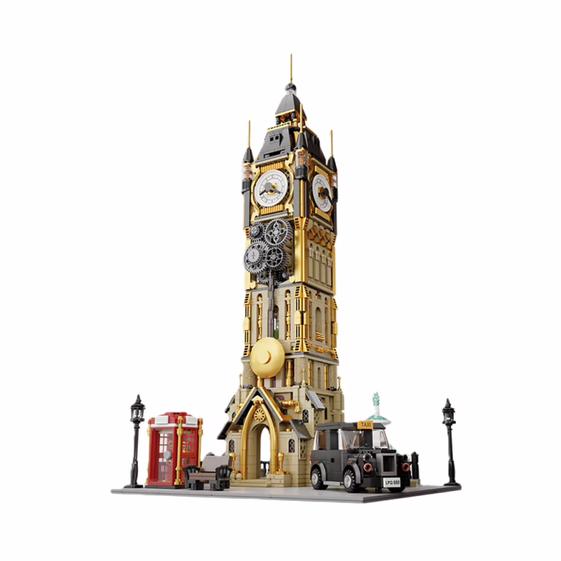 Конструктор Pantasy Original - Steampunk Парк Часовая башня в стиле стимпанк (85008)