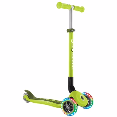 Самокат Globber Primo Foldable Lights колеса с подсветкой до 50 кг. 3+ Зеленый (432-106-3)