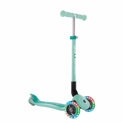 Самокат Globber Primo Foldable Lights колеса с подсветкой до 50 кг. 3+ Мятный (432-206-3)