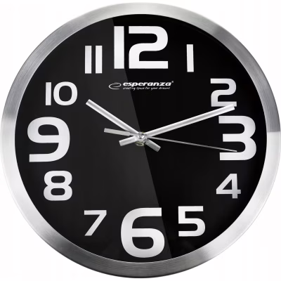 Настенные часы Esperanza Wall Clock Zurich Black 25 см (EHC013K)