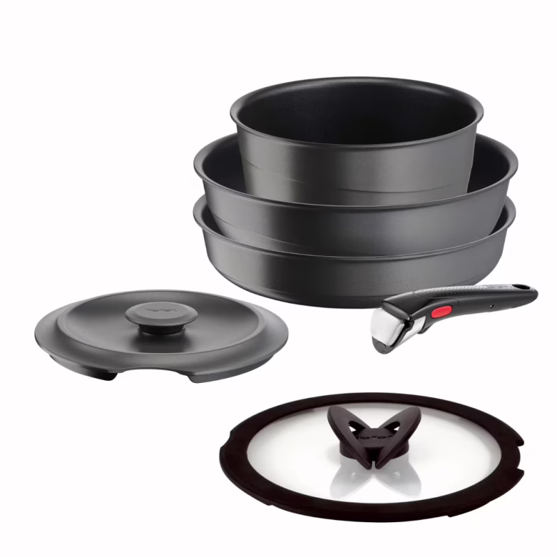 Набор посуды Tefal Ingenio Inspiration, 6 предметів, чорний (L867S604)