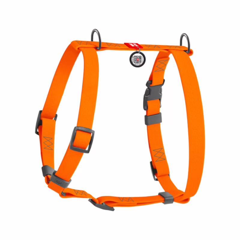 Шлей для собак WAUDOG Waterproof анатомическая Н-образная S оранжевая (32944)