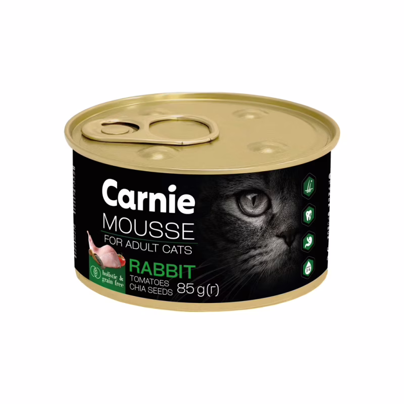 Паштет для кошек Carnie с кроликом, семенами чиа, томатами и желе 85 г (4820255195537)