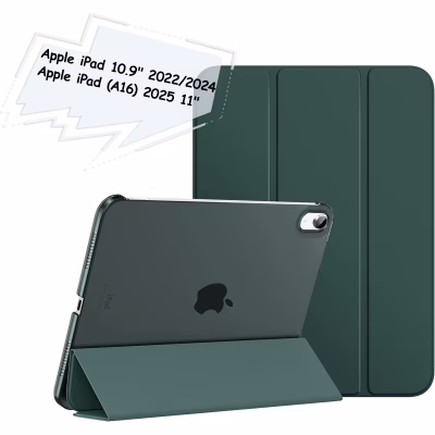 Чехол для планшета BeCover Tri Fold Hard Apple iPad 10.9" (2022/2024)/iPad (А16) 2025 11" Dark Green (713319)