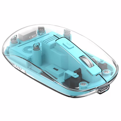 Мишка XO M12 Wireless Transparent/Blue (M12 Blue)