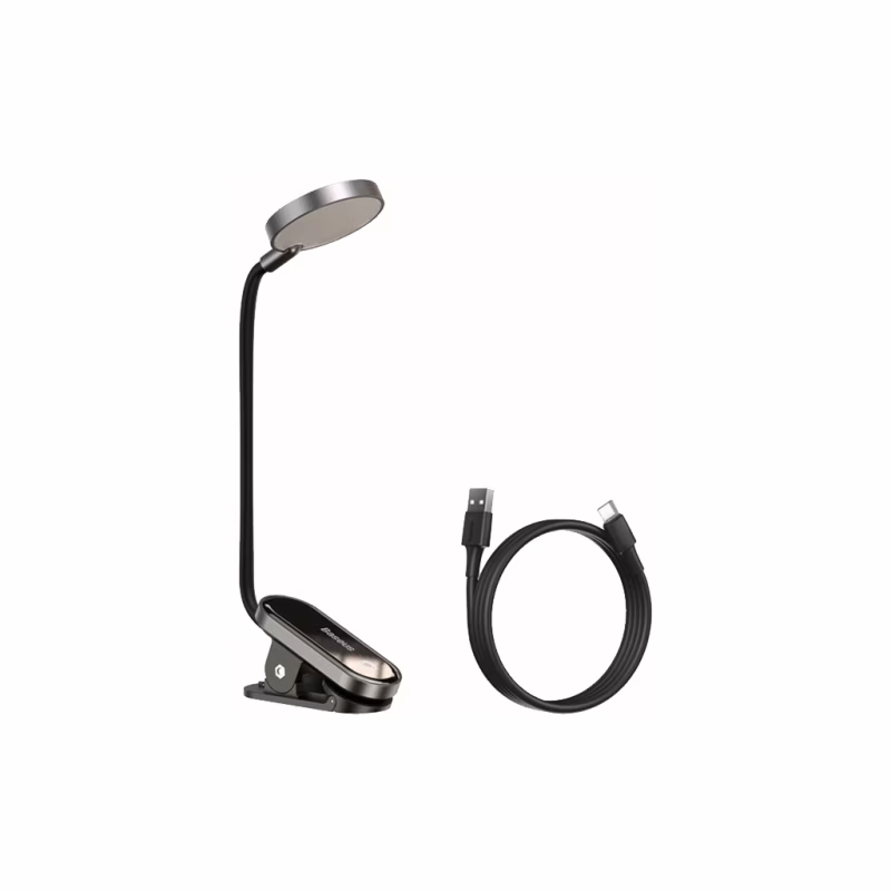 Настольная лампа Baseus Comfort Reading Mini Clip Lamp with battery Dark Gray (DGRAD-0G)