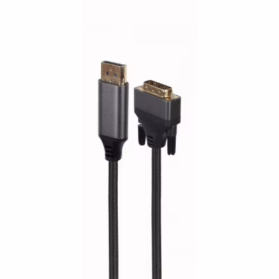 Кабель мультимедійний DisplayPort M to DVI M 1.8m 4K 24+1pin Cablexpert (CC-DPM-DVIM-4K-6)