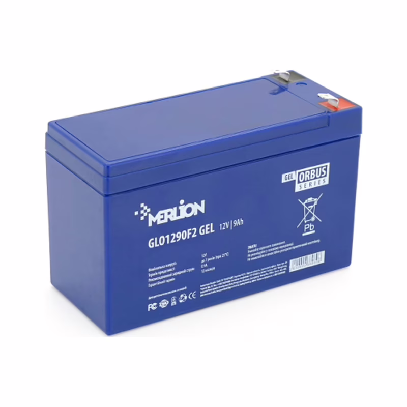 Батарея до ДБЖ Merlion GLO 12V 9Ah GEL (GLO1290F2 GEL)