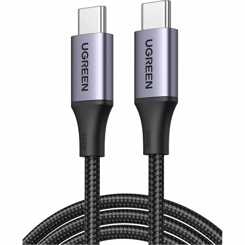 Дата кабель USB-C to USB-C 1.0m 240W US535 space gray Ugreen (15311)