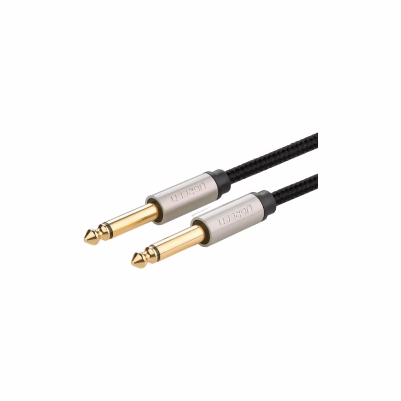 Кабель мультимедийный 6.35mm M to 6.35mm M 2.0m AV128 gray Ugreen (10638)