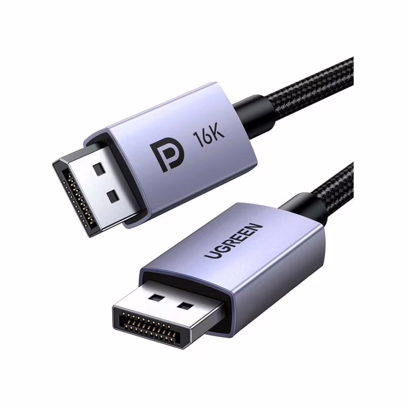 Кабель мультимедийный DisplayPort M to DisplayPort M 1.0m v2.1 16K DP118 black Ugreen (15383)