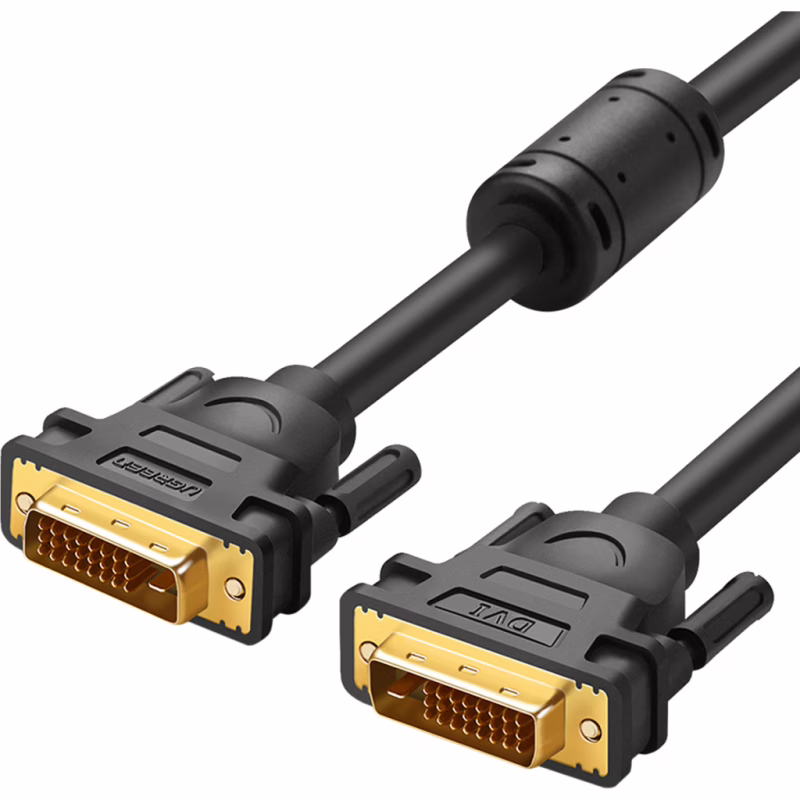 Кабель мультимедійний DVI M to DVI M 2.0m 24+1pin DV101 black Ugreen (11604)