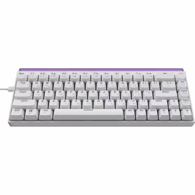 Клавиатура Ajazz NK68 Red Switch USB UA White (NK68-R-W)