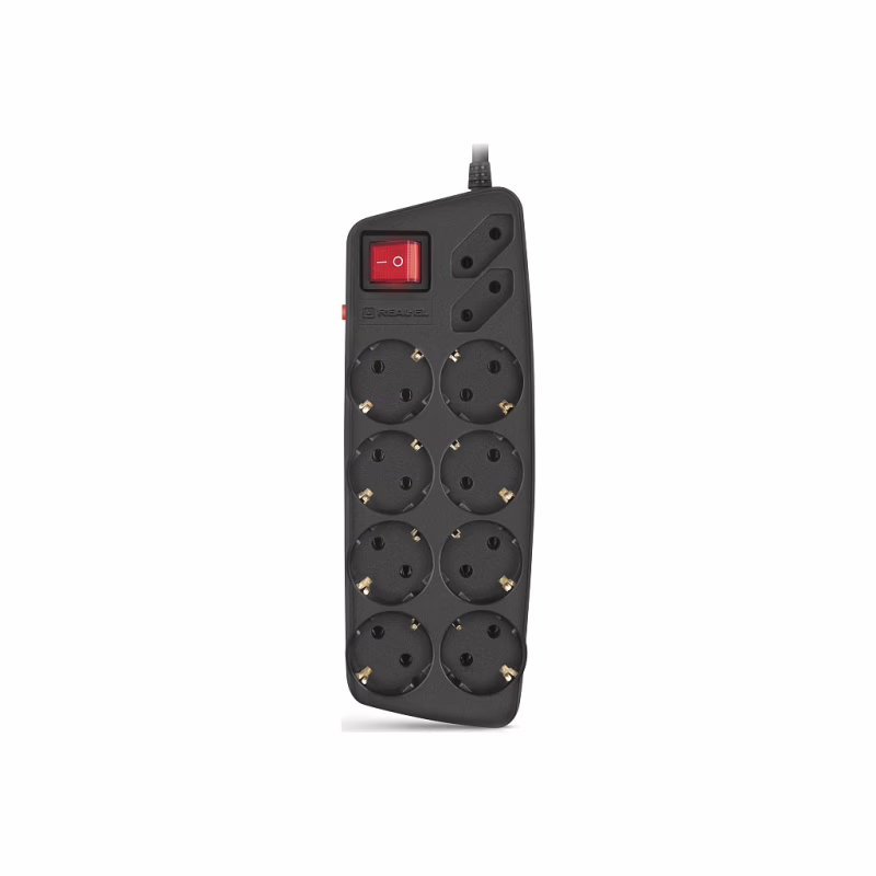 Мережевий фільтр живлення REAL-EL RS-Protect 505, 5m, black (EL122300046)