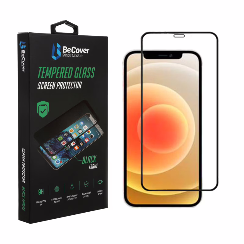 Стекло защитное BeCover Apple iPhone 14 Black (707970)