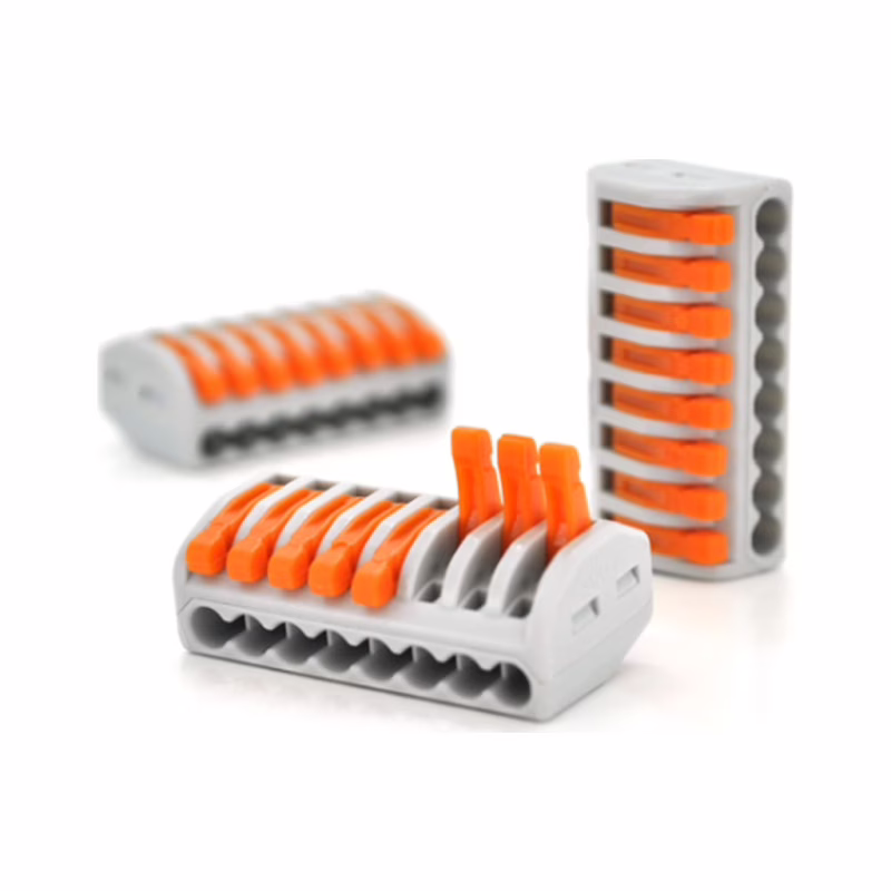 Соединитель кабеля 8-pin аналог WAGO K222-418, 10штпак Voltronic (K222-418/10)